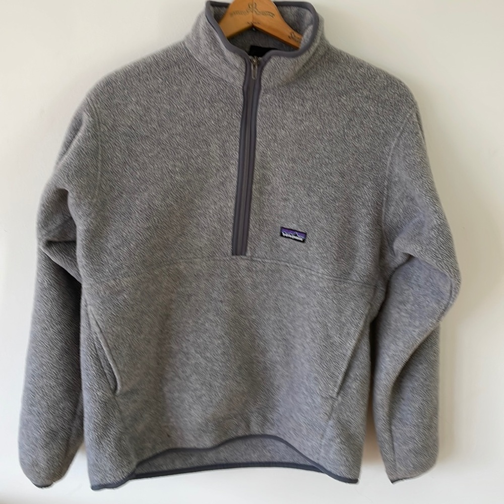 Vintage Patagonia Men’s Half Zip Gray Synchilla Fleece Jacket Size Medium
